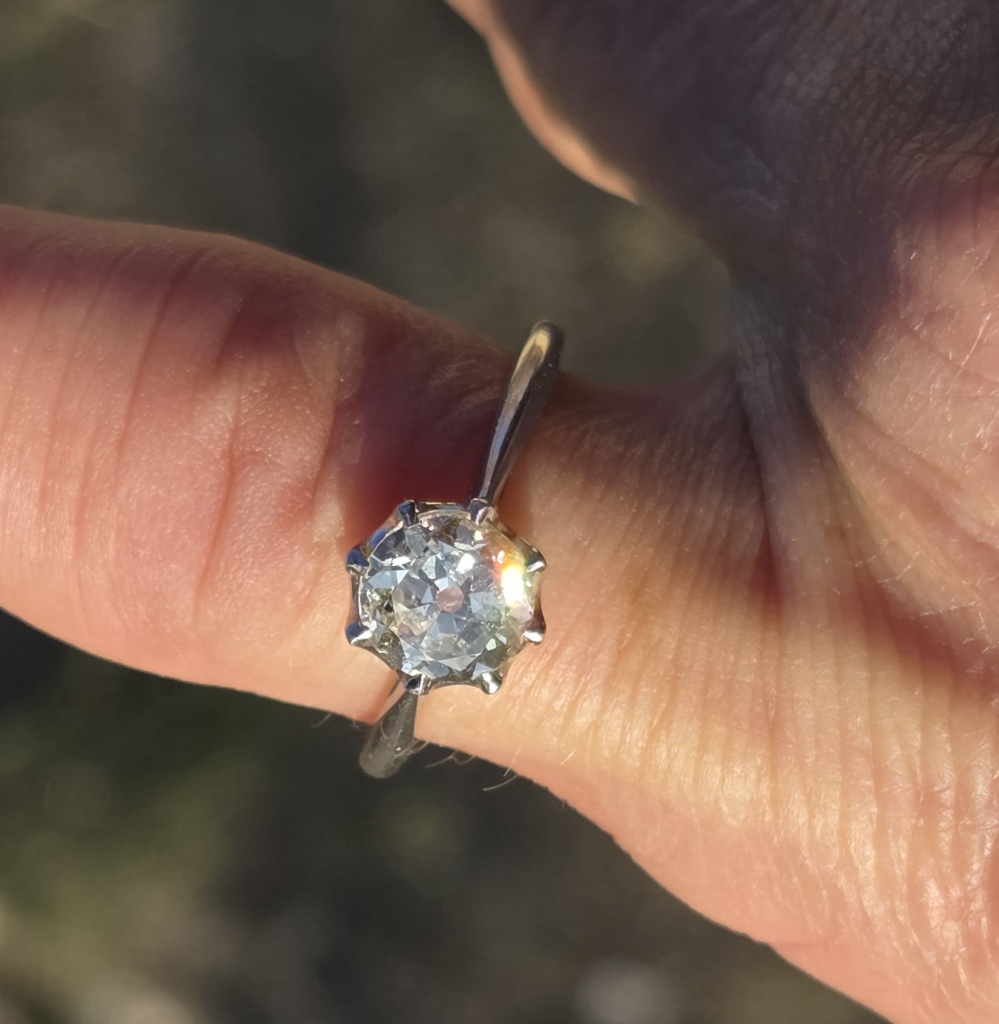 Lovely Old Mine cut Solitaire ring. - Image 4