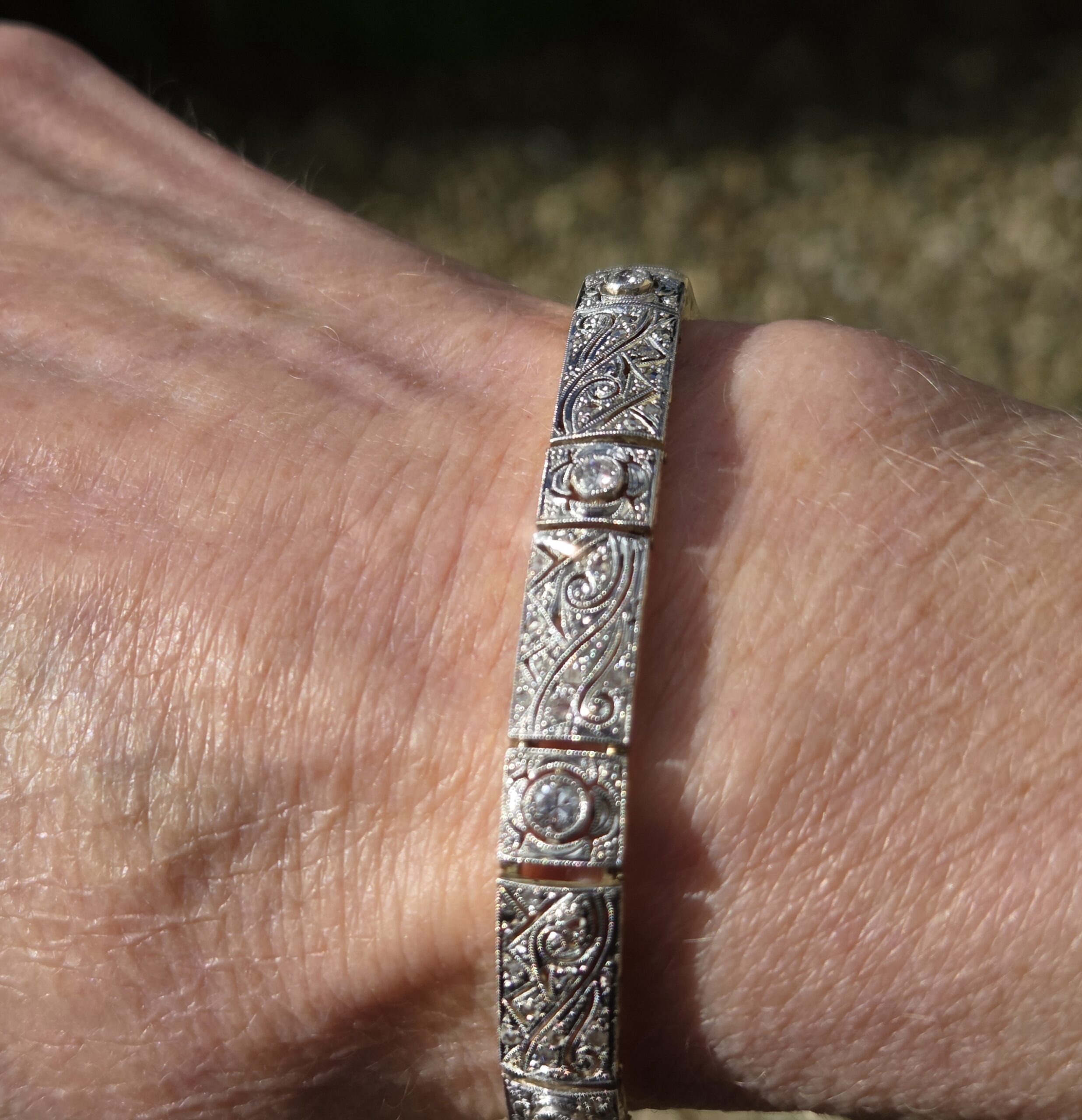 Love this Edwardian old cut Diamond bracelet. - Image 4