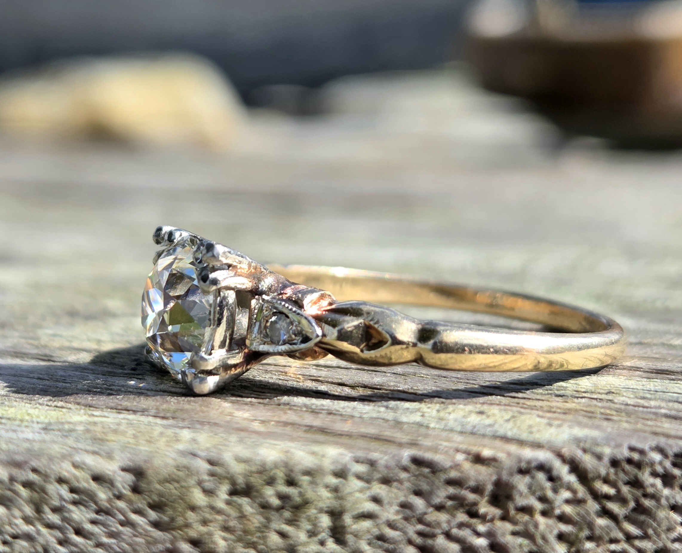 A special Old Cut Diamond Solitaire ring - Image 11