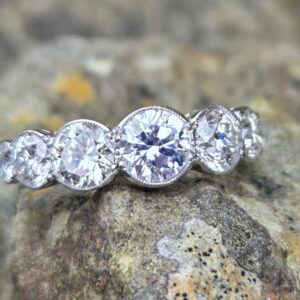 Platinum 7stone 3ct Diamond Eternity ring