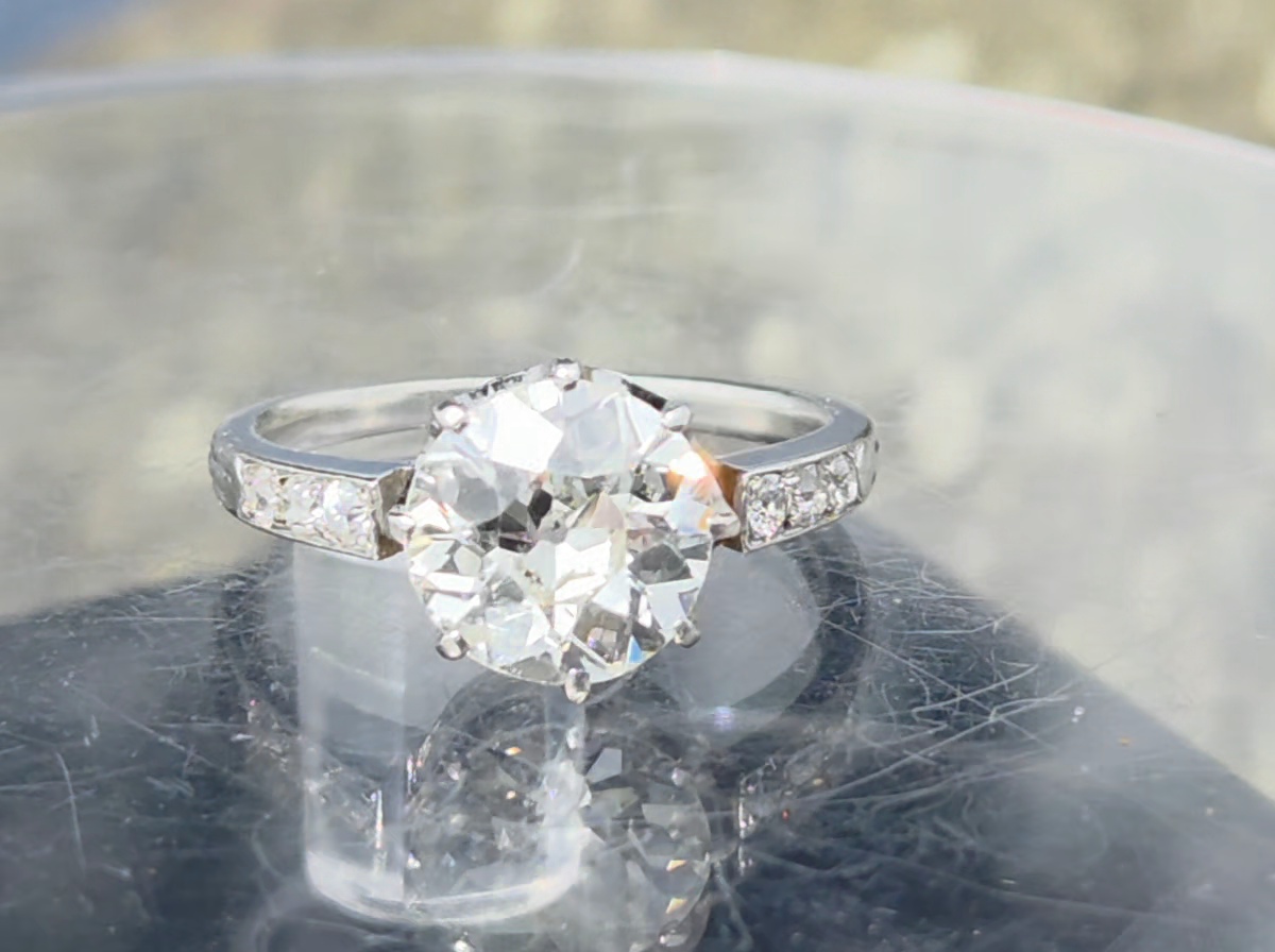 2.50ct Old European cut Diamond Solitaire