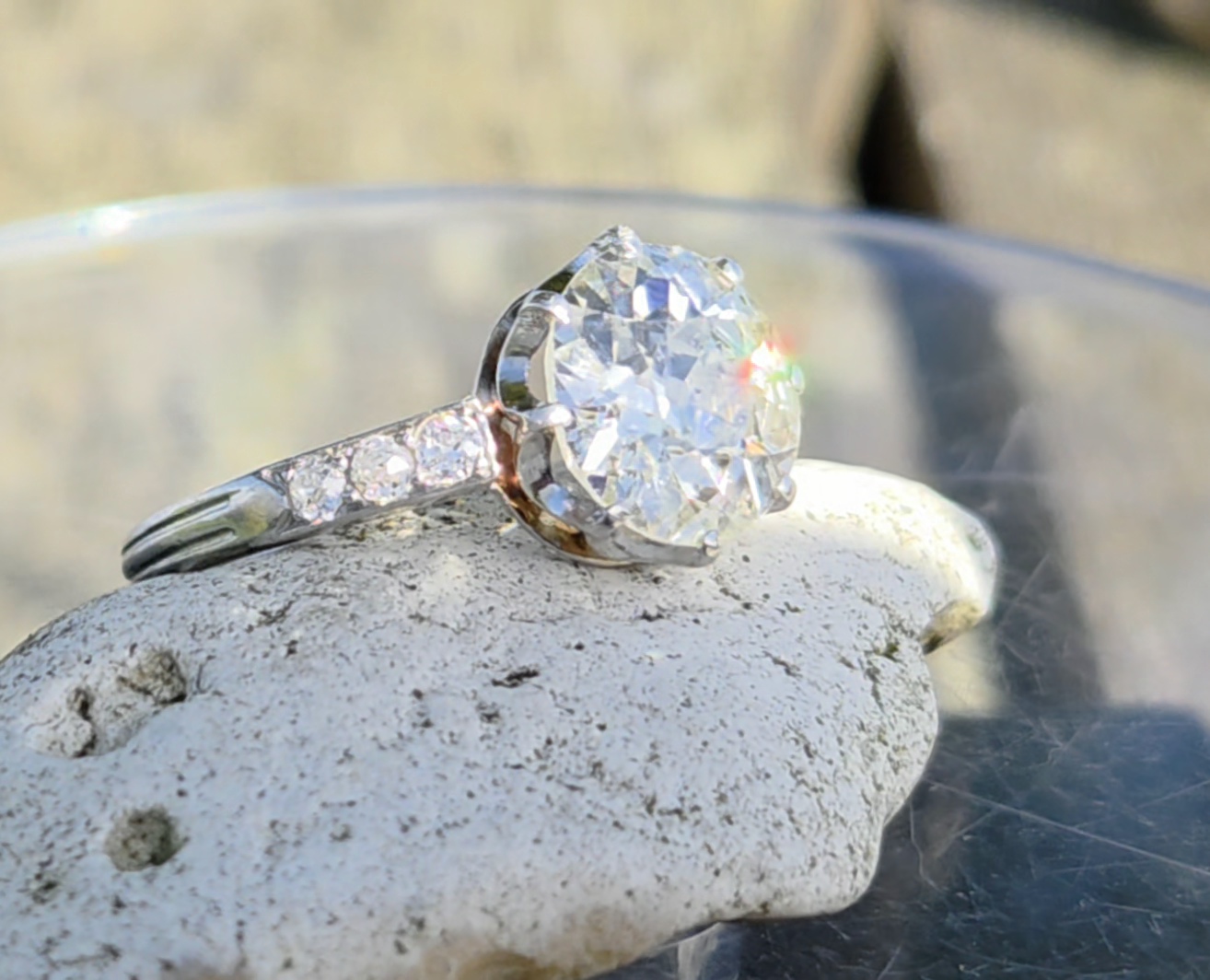 2.50ct Old European cut Diamond Solitaire - Image 3