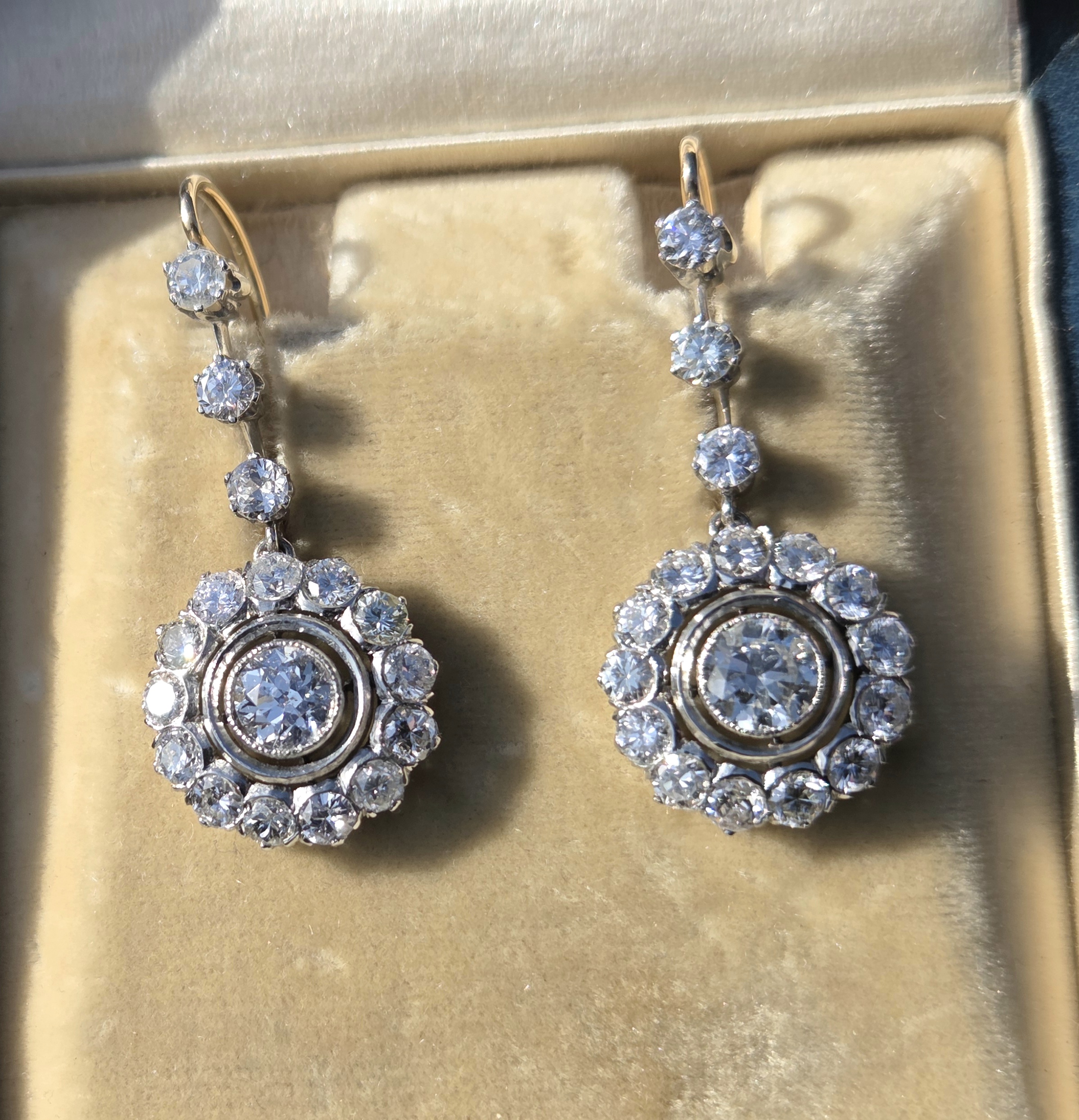 Fabulous! Old cut diamond earrings