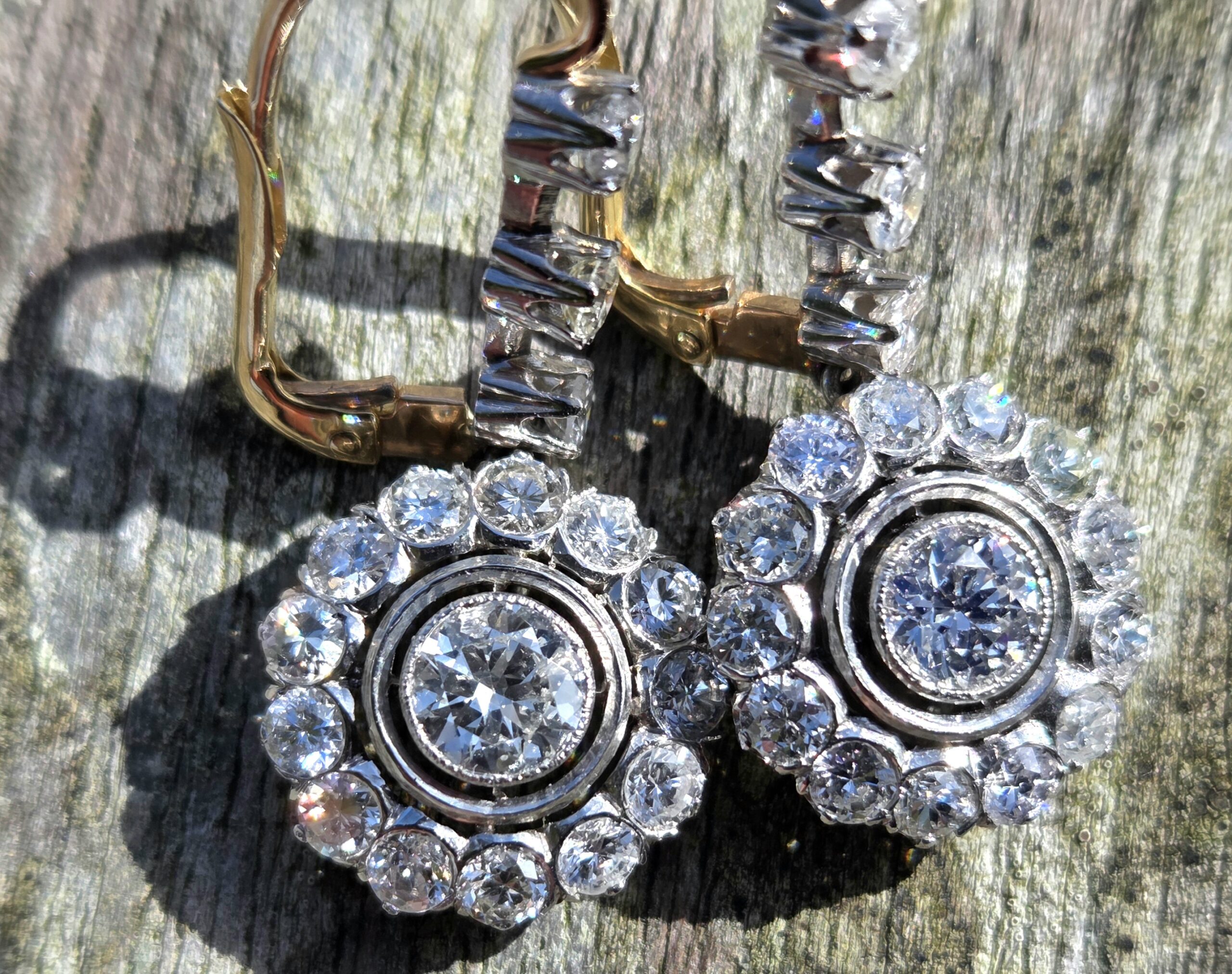 Fabulous! Old cut diamond earrings - Image 3