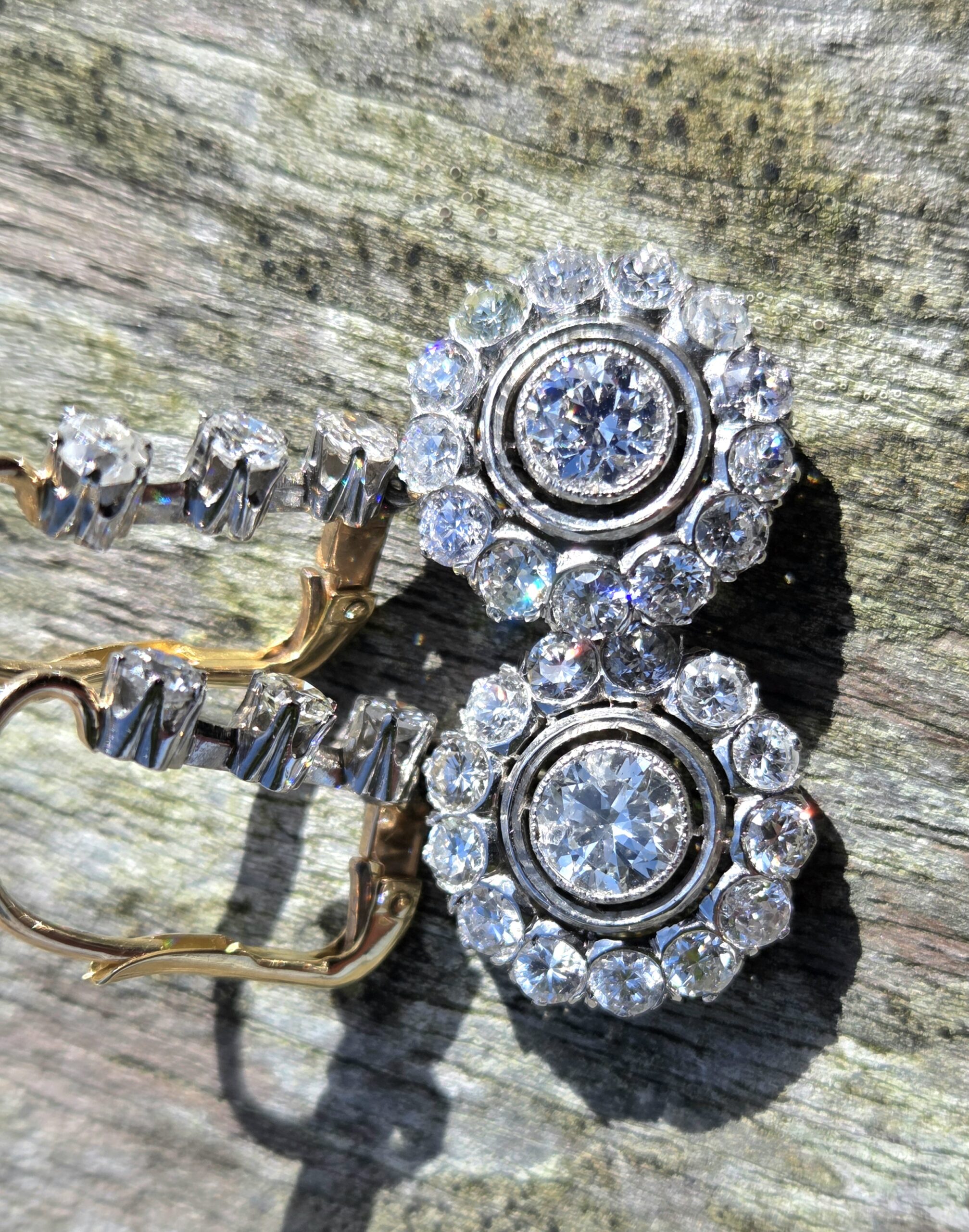 Fabulous! Old cut diamond earrings - Image 2