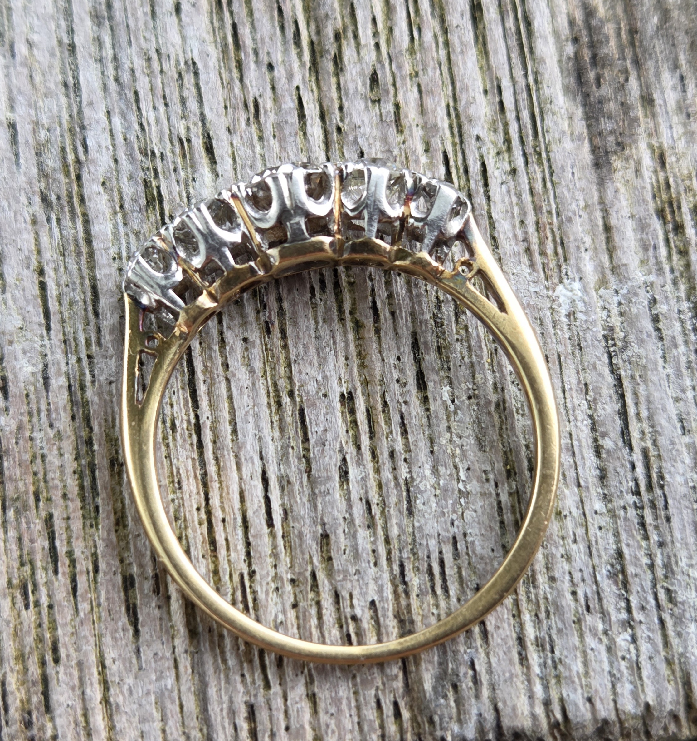 Classic SOLD. 5 stone Old cut Diamond Eternity ring - Image 6