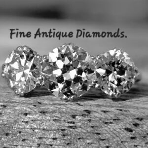 Incredibly Rare Old Cut Diamond Trilogy ring