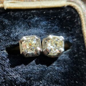 Gorgeous Old Mine cut Retro style studs
