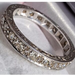 Art Deco full diamond eternity ring.