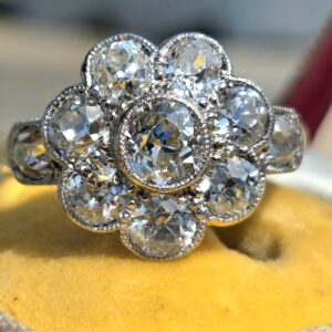 SOLD. A special Old cut Diamond cluster ring