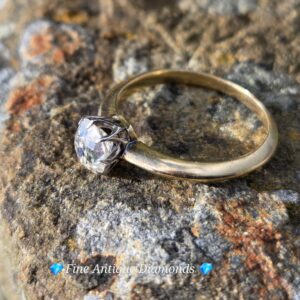 Classic Old cut diamond solitaire.