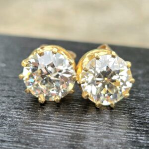 Old Cut Diamond Stud earrings of the finest quality.