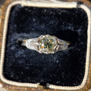 Very Unusual Old Mine cut Solitaire ring