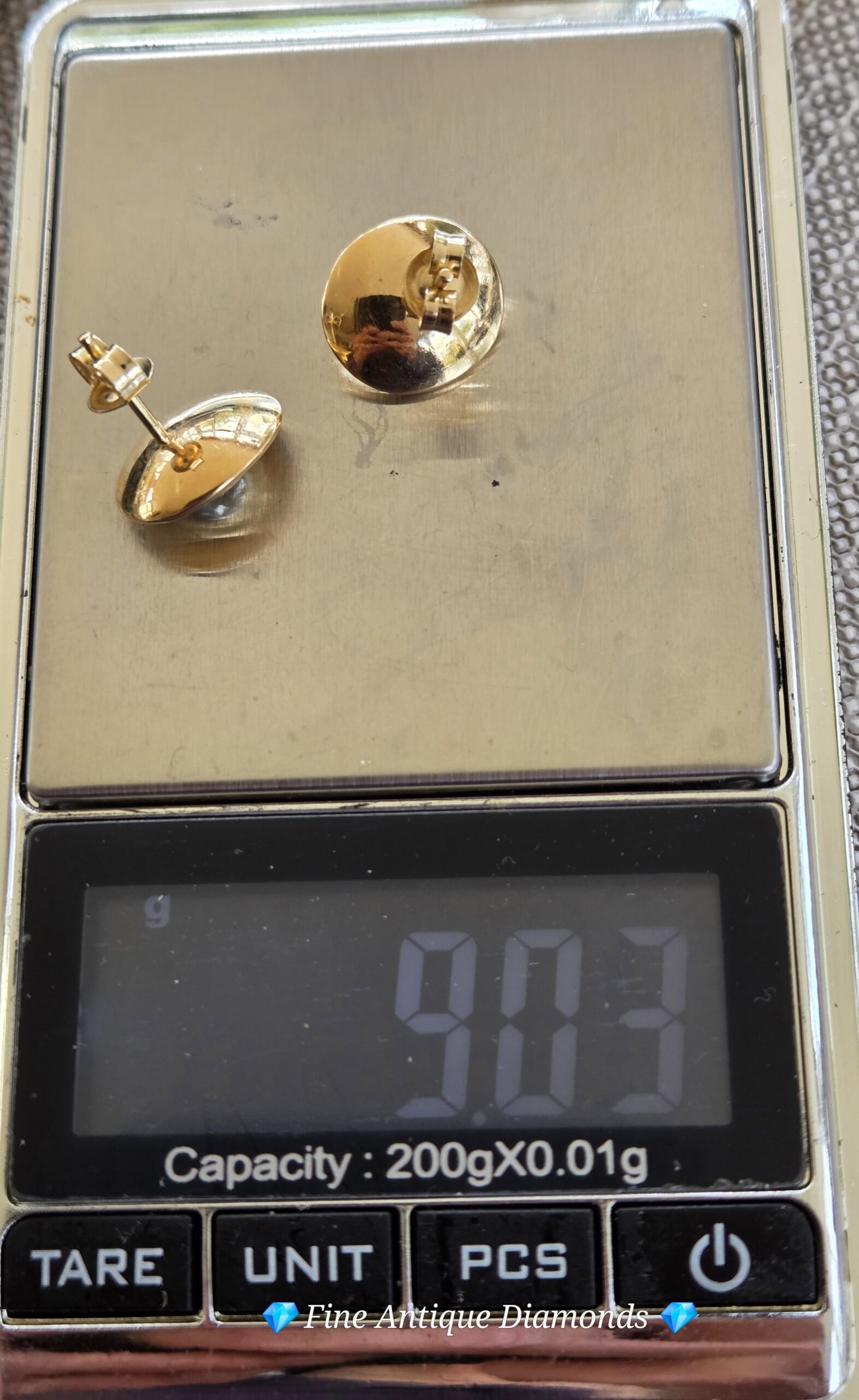 Quality Old Mine cut Stud earrings - Image 9