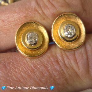 Quality Old Mine cut Stud earrings