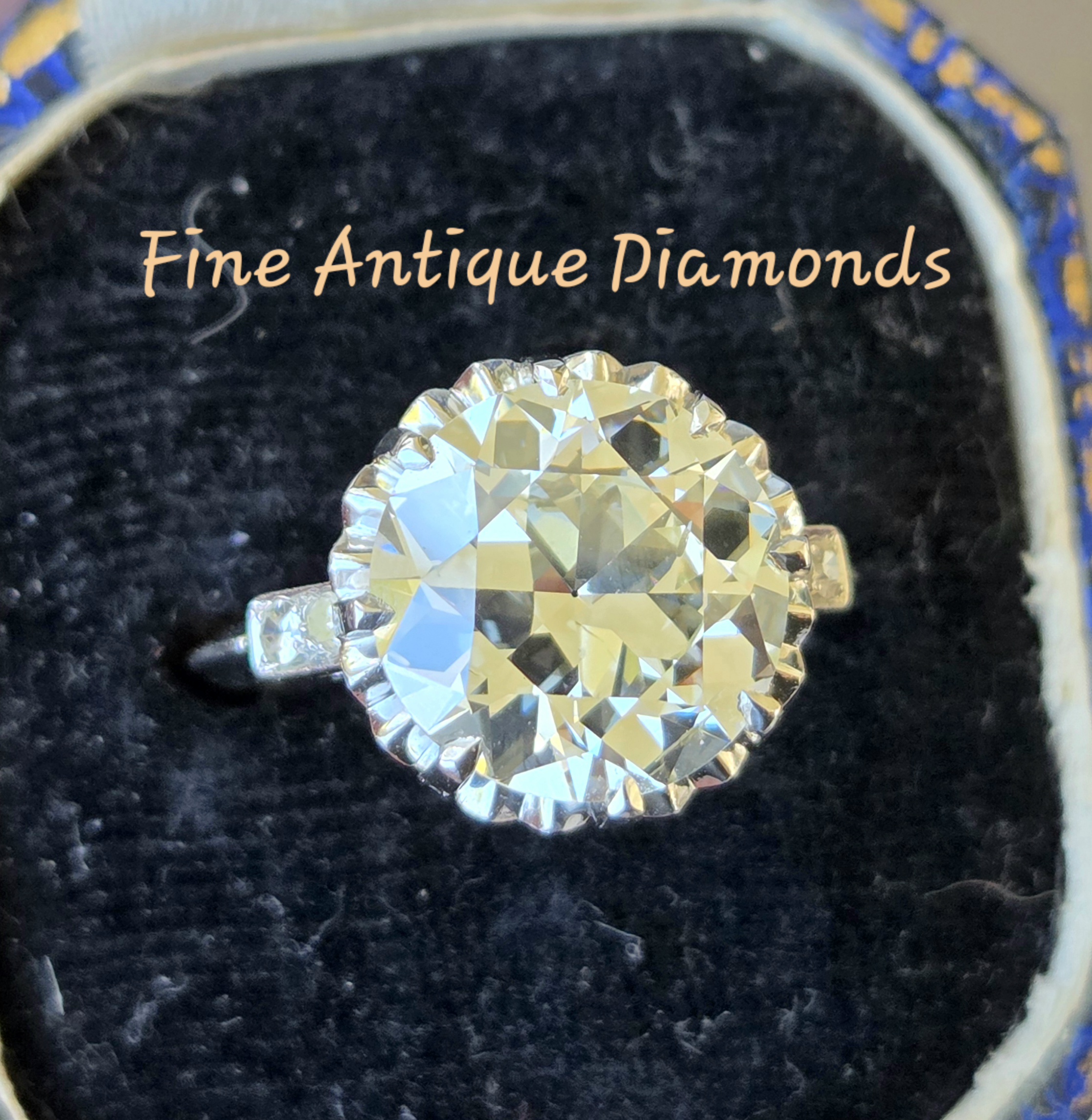 Investment piece. 5ct plus Old Transitional cut Diamondsolitaire. - Image 16