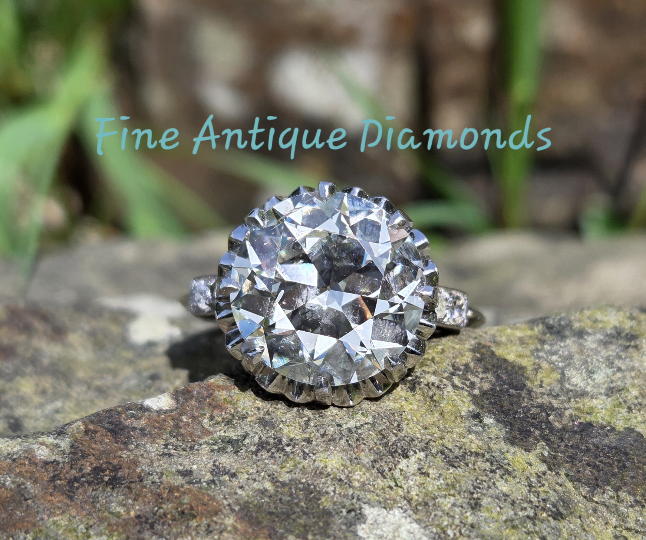 Investment piece. 5ct plus Old Transitional cut Diamondsolitaire. - Image 8
