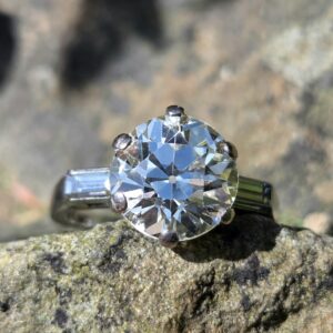 Wonderful 3.50ct Old European Cut diamond solitaire