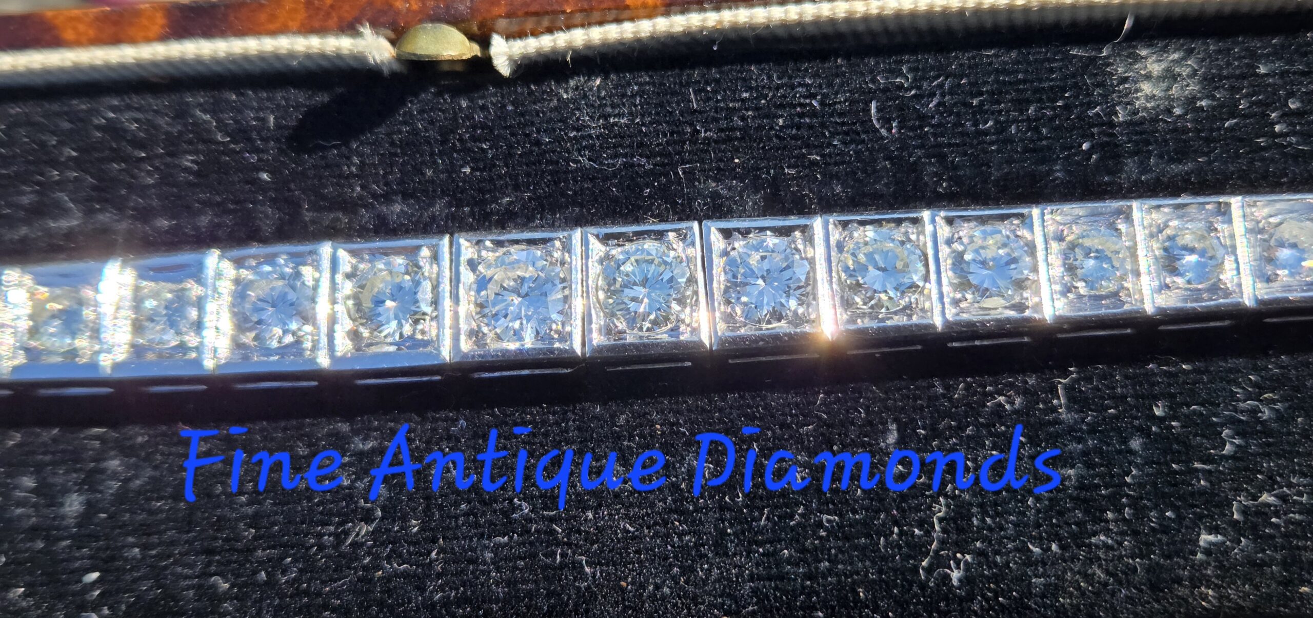 Art Deco 10ct Antique Diamond tennis/line bracelet - Image 6