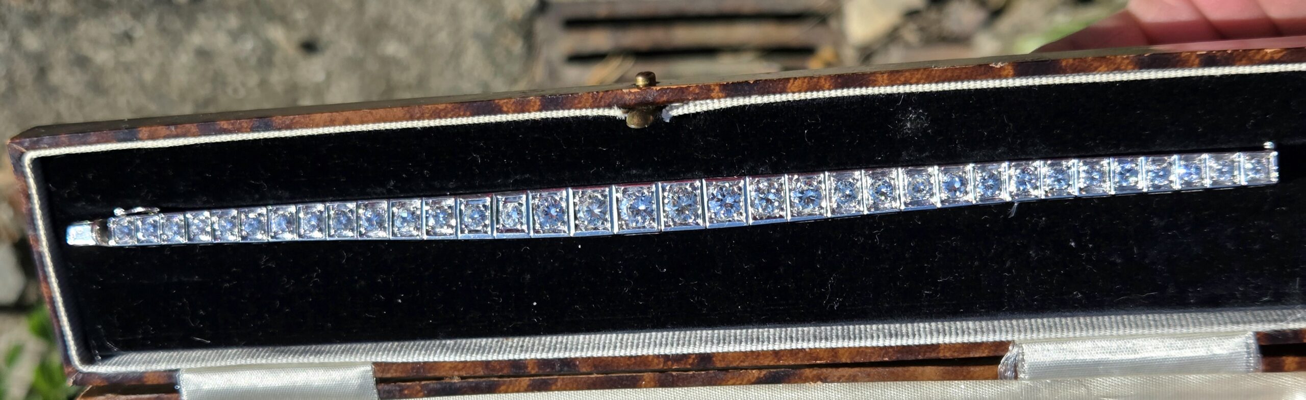 Art Deco 10ct Antique Diamond tennis/line bracelet - Image 2
