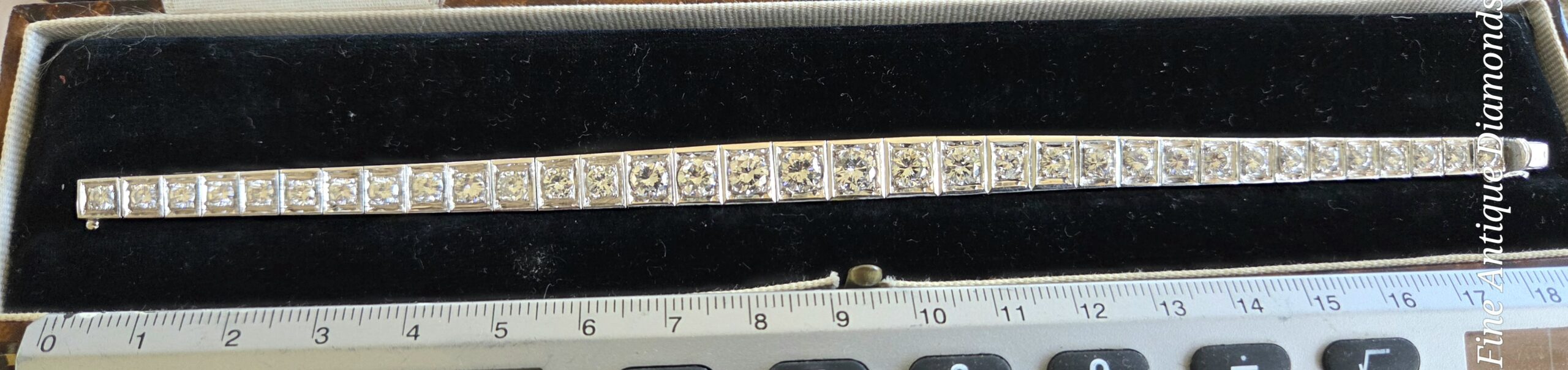 Art Deco 10ct Antique Diamond tennis/line bracelet - Image 4
