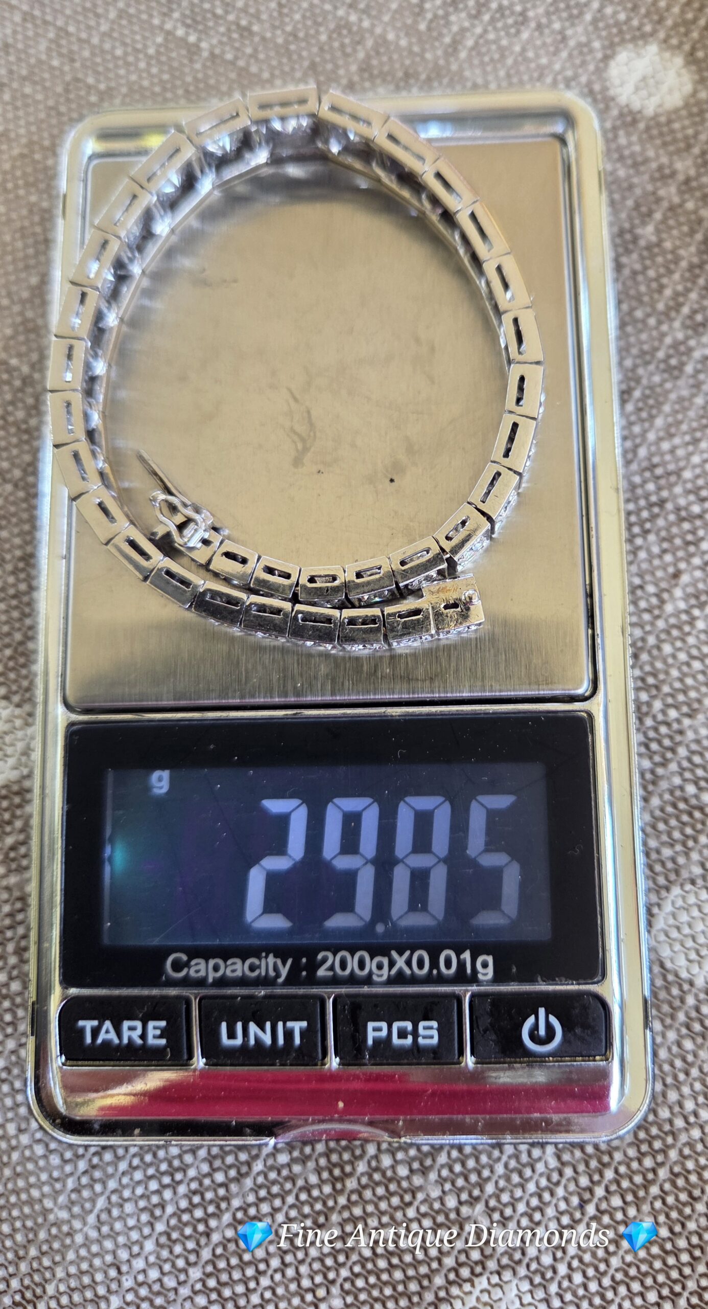 Art Deco 10ct Antique Diamond tennis/line bracelet - Image 8