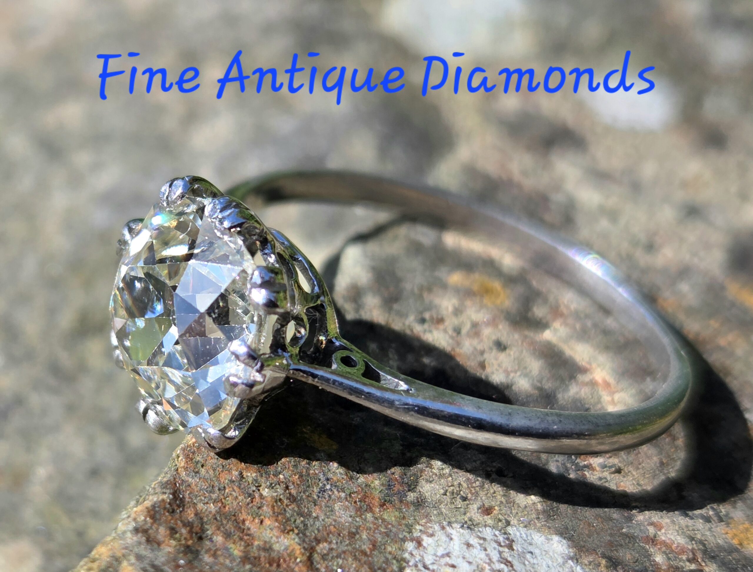 2.70ct Old Mine Cut Diamond Solitaire ring - Image 10