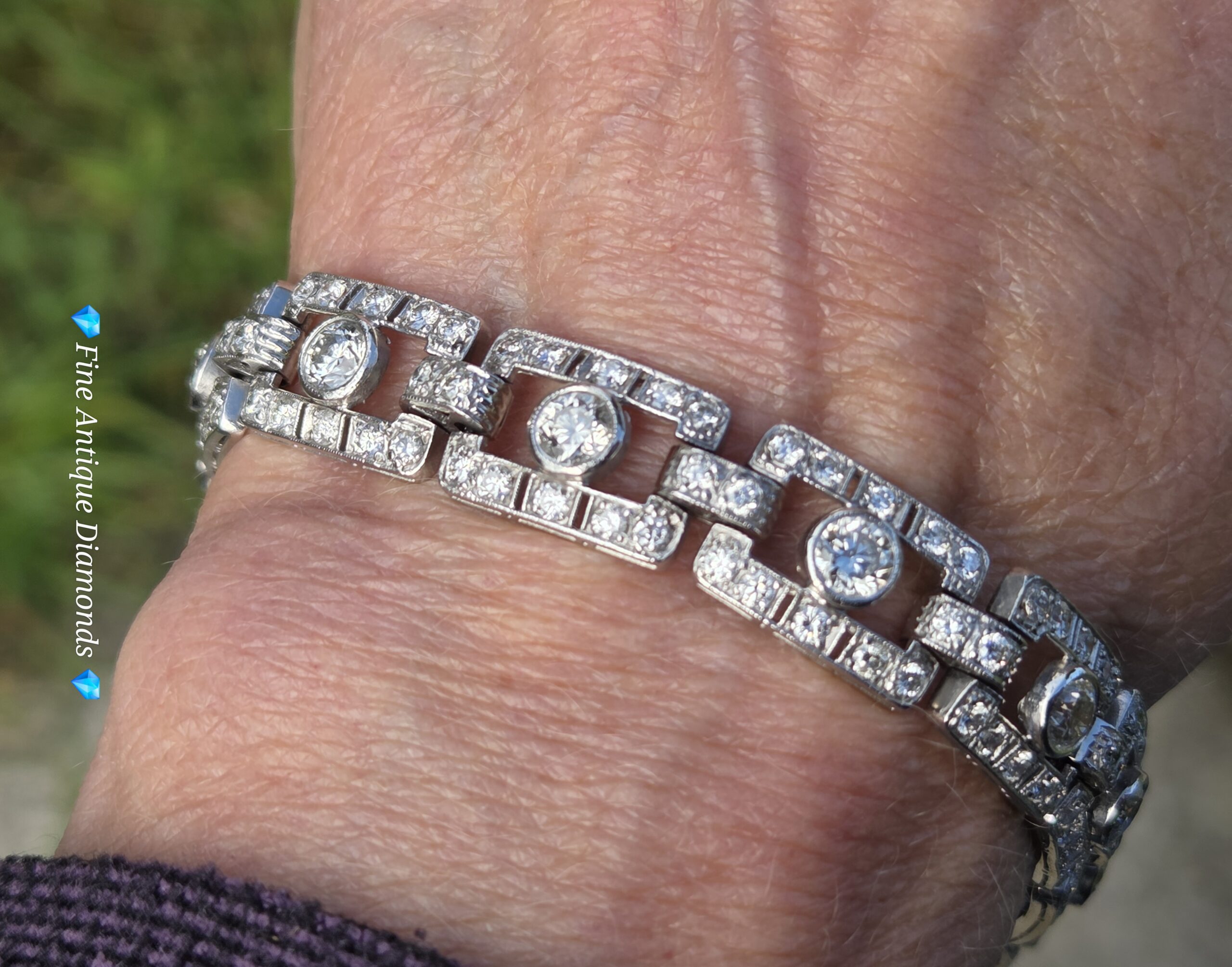 Antique Diamond bracelet. - Image 10