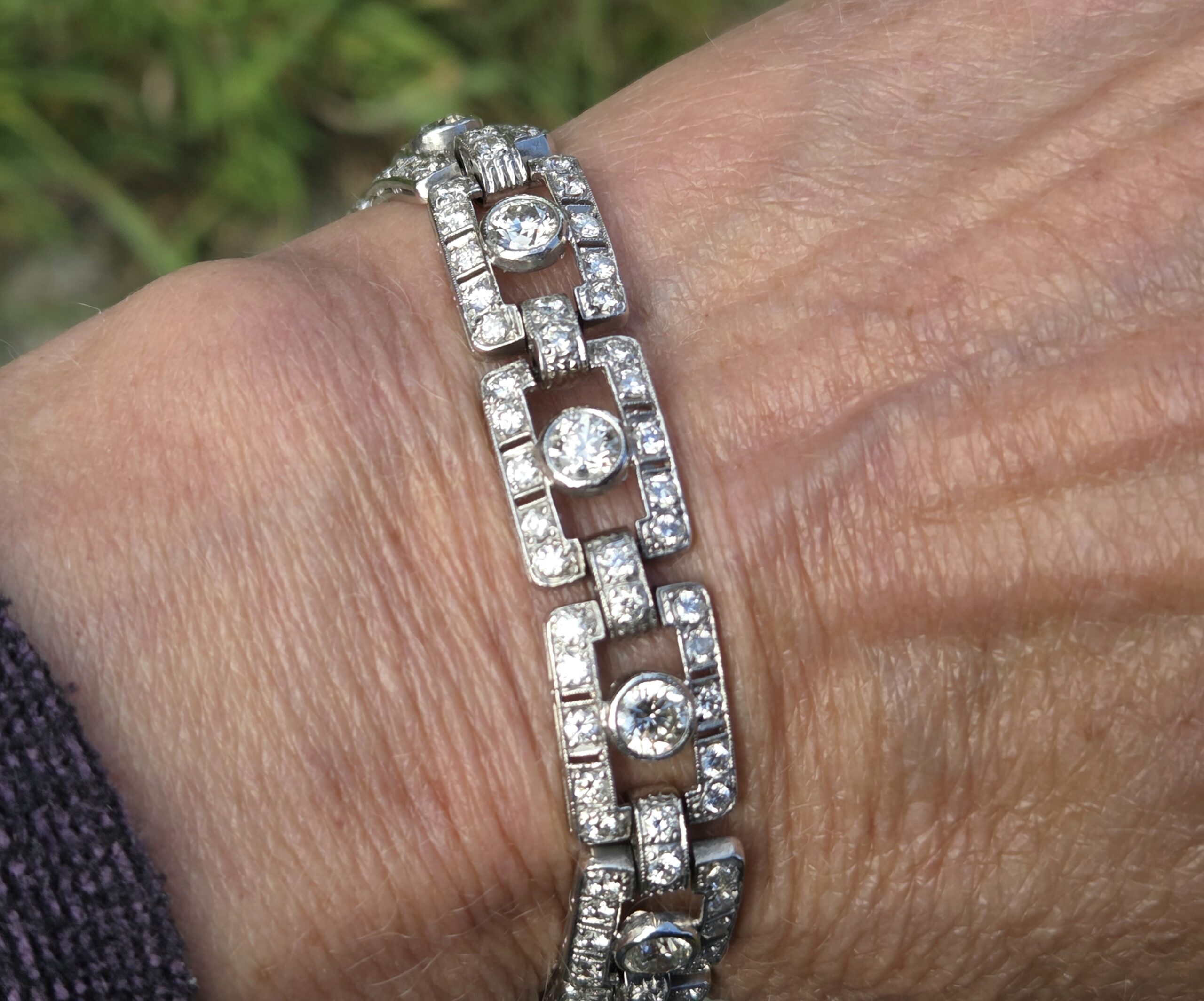 Antique Diamond bracelet. - Image 9