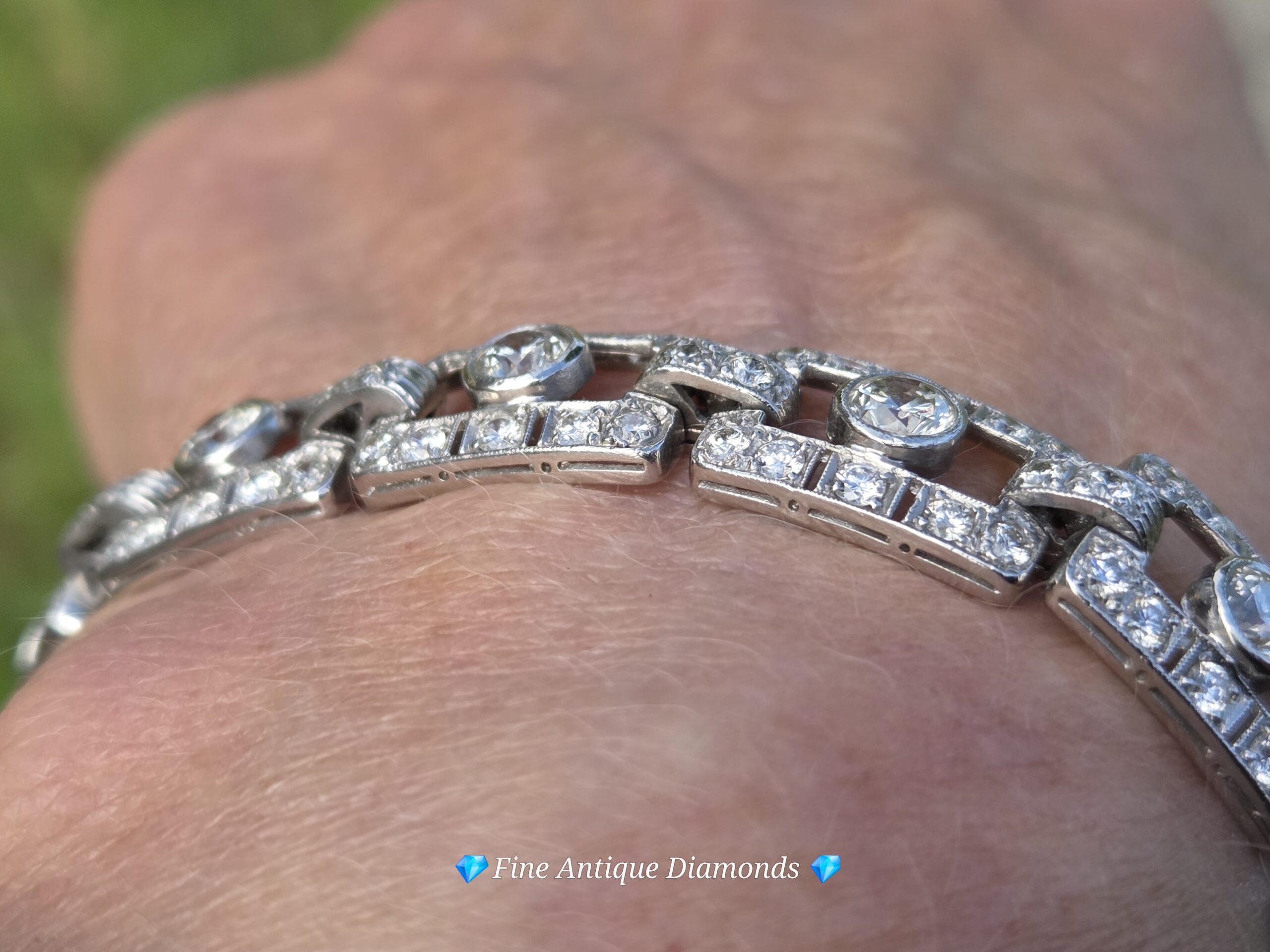 Antique Diamond bracelet. - Image 8