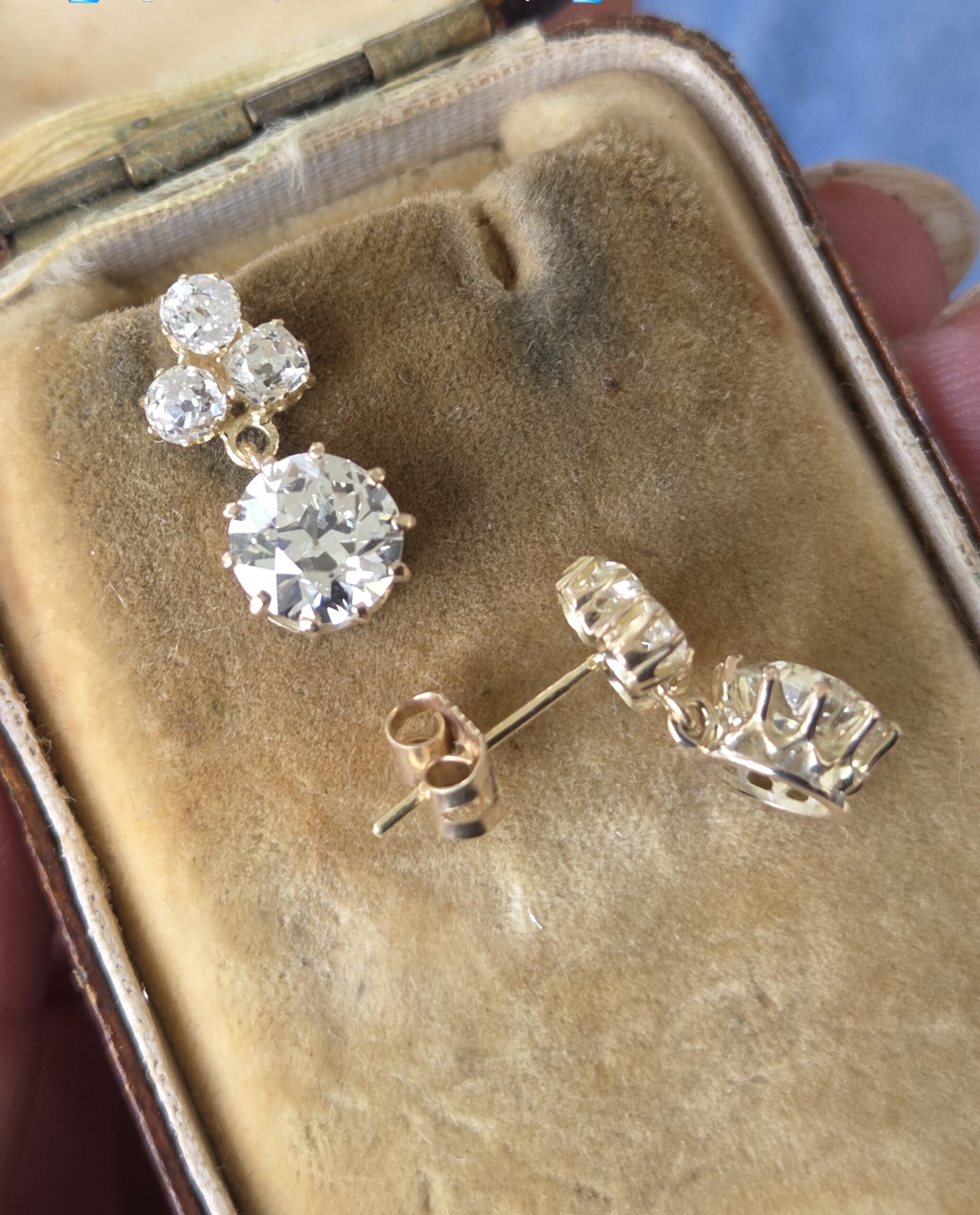 Exceptional Old cut Diamond earrings - Image 6