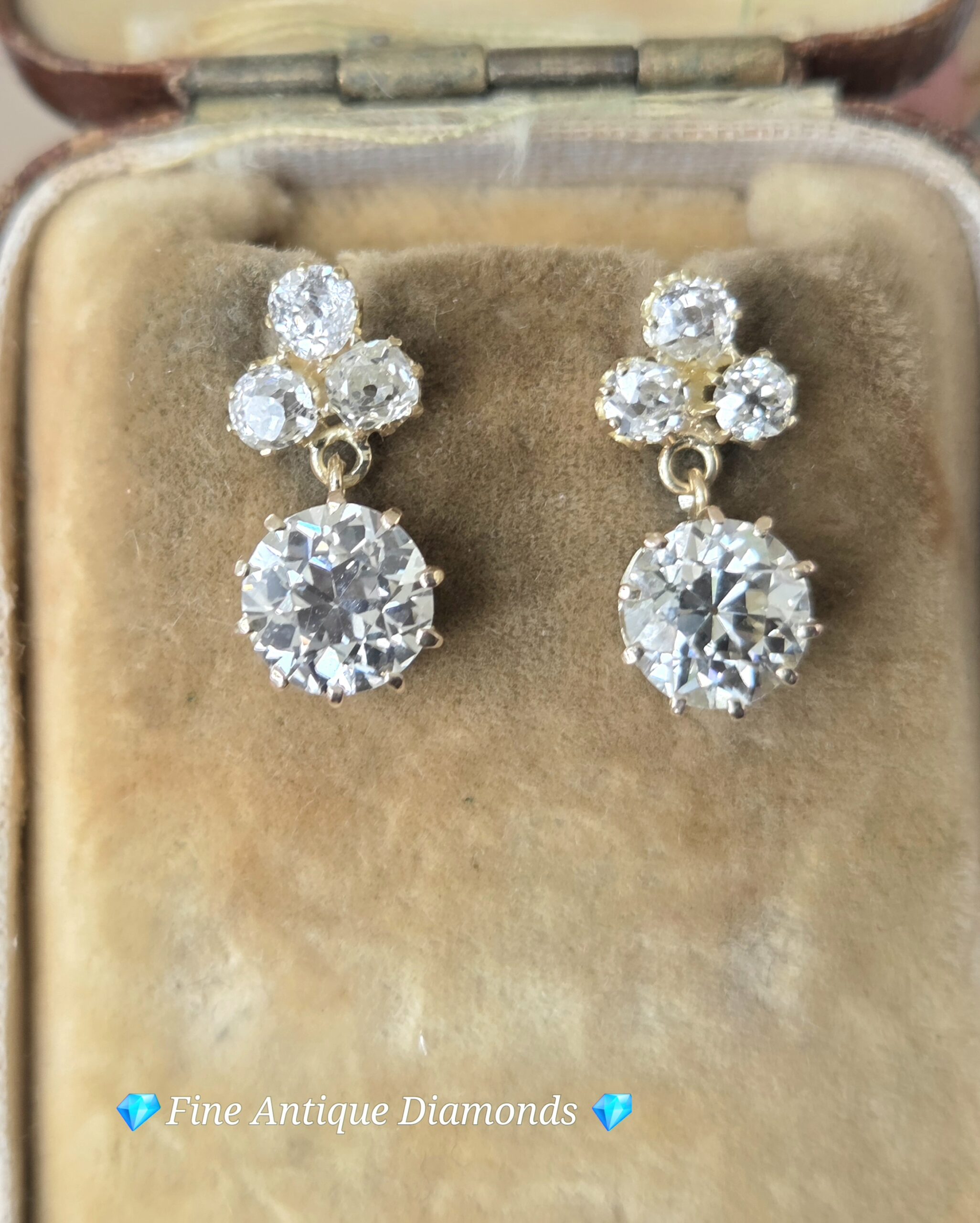 Exceptional Old cut Diamond earrings