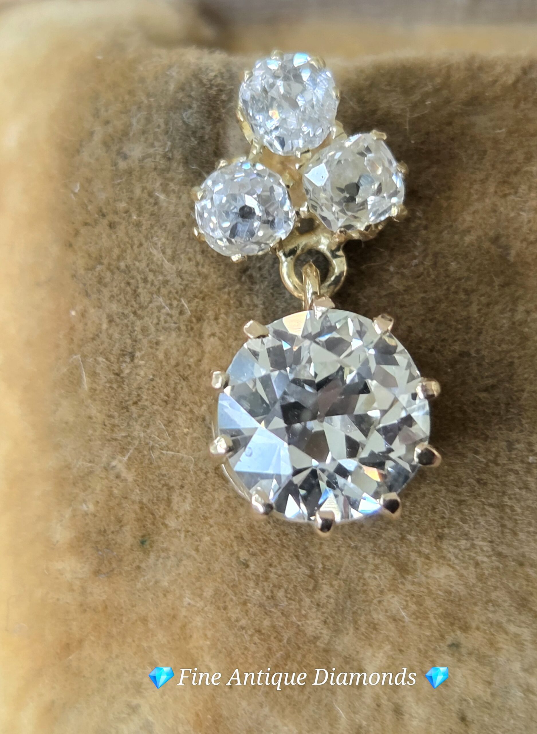 Exceptional Old cut Diamond earrings - Image 3