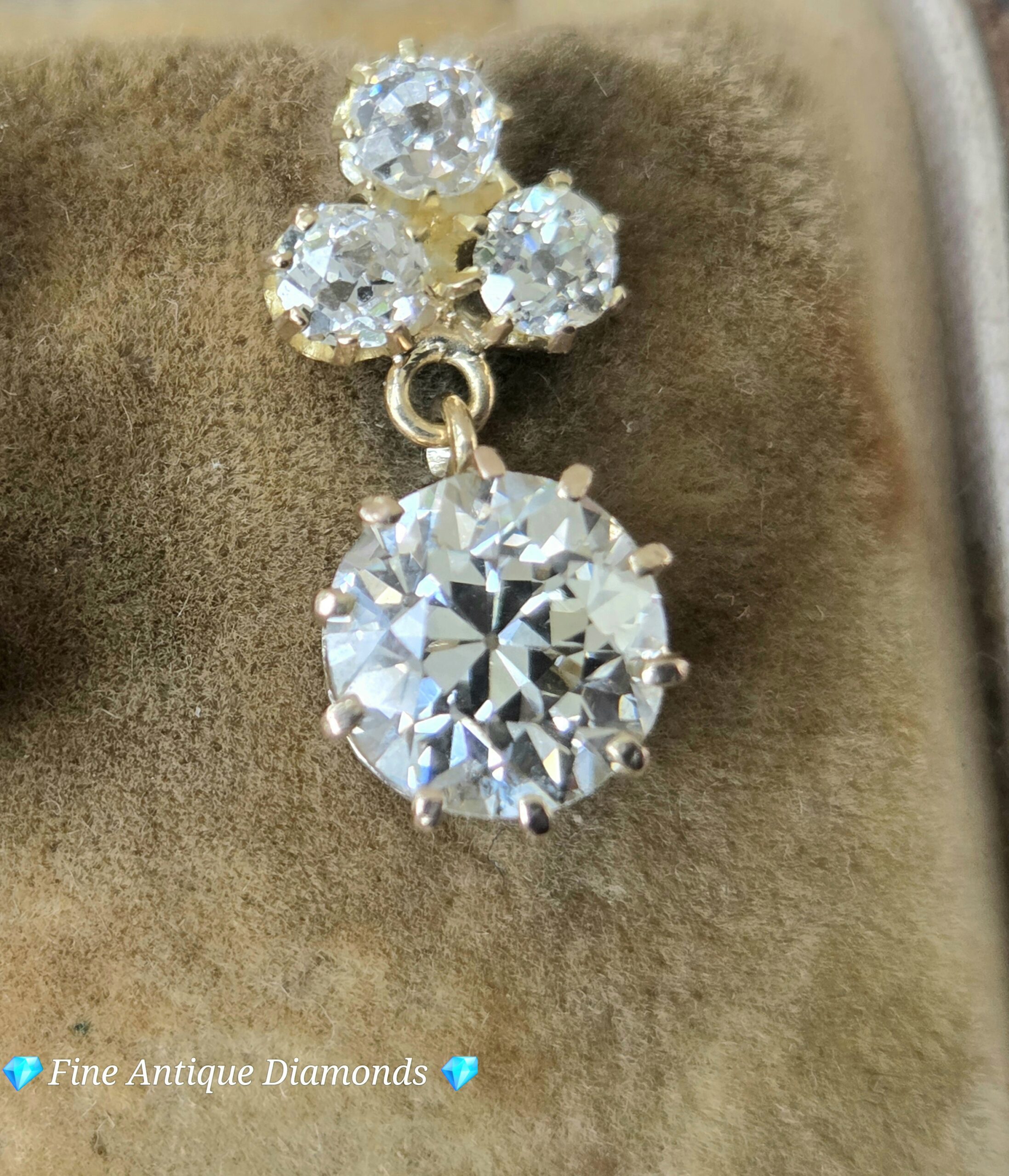 Exceptional Old cut Diamond earrings - Image 4