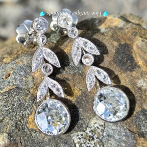 Exceptional Art Deco Diamond Earrings.