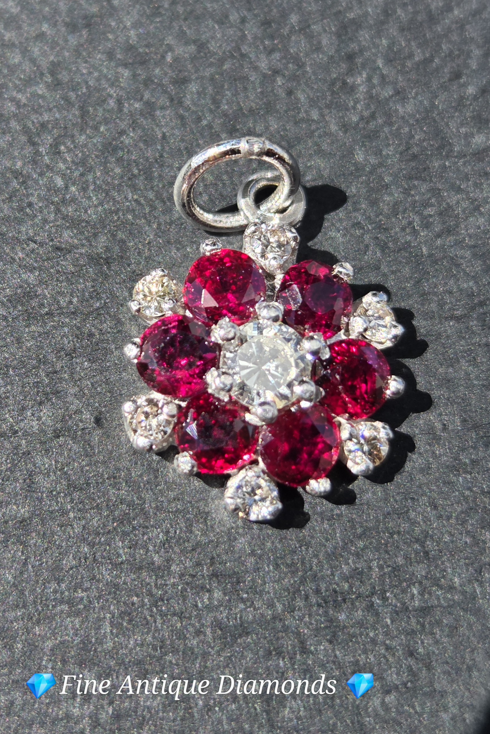 Stunning Ruby & Diamond Pendant