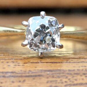 The most lovely Old Mine cut solitaire ring
