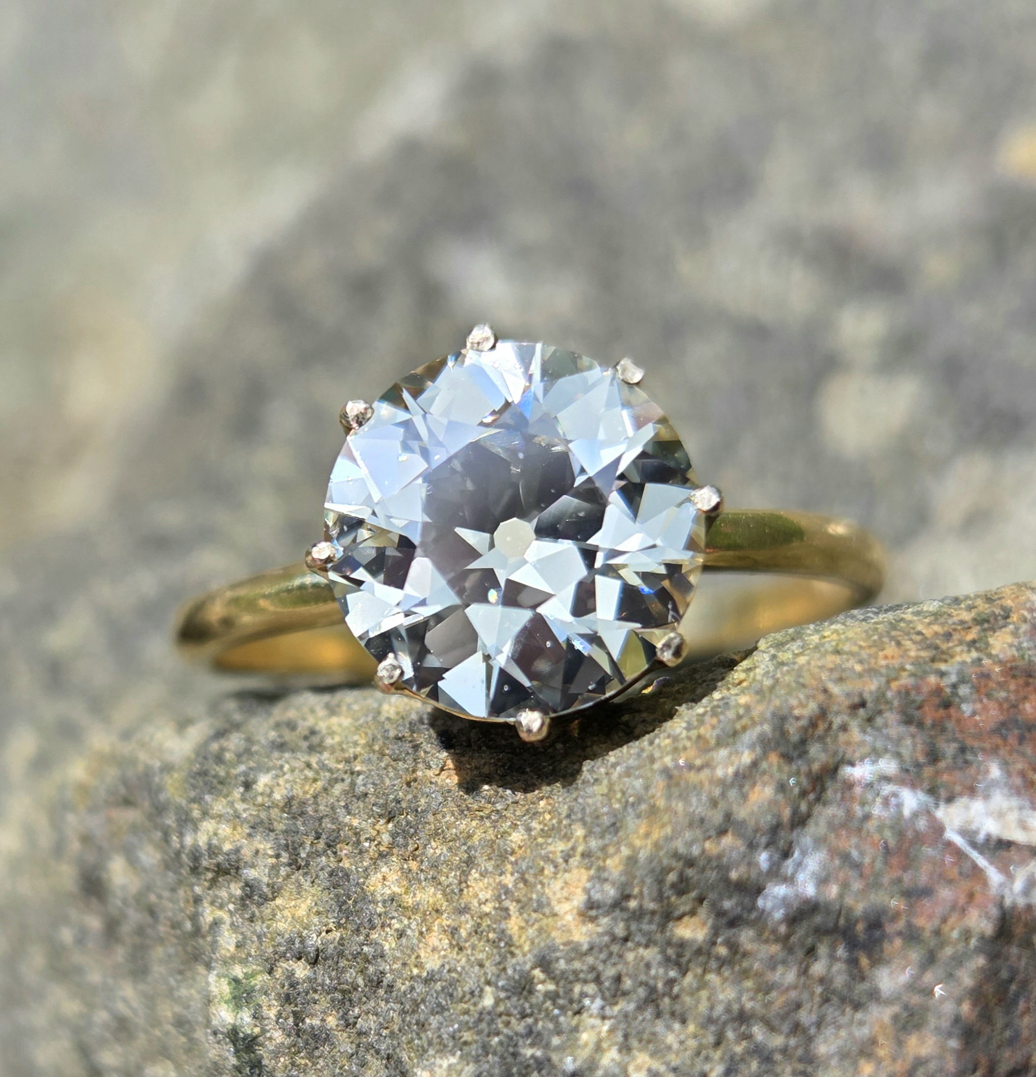 Top clarity Old European cut Solitaire.