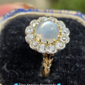 A Favourite of mine! Moonstone & Old cut Diamond ring