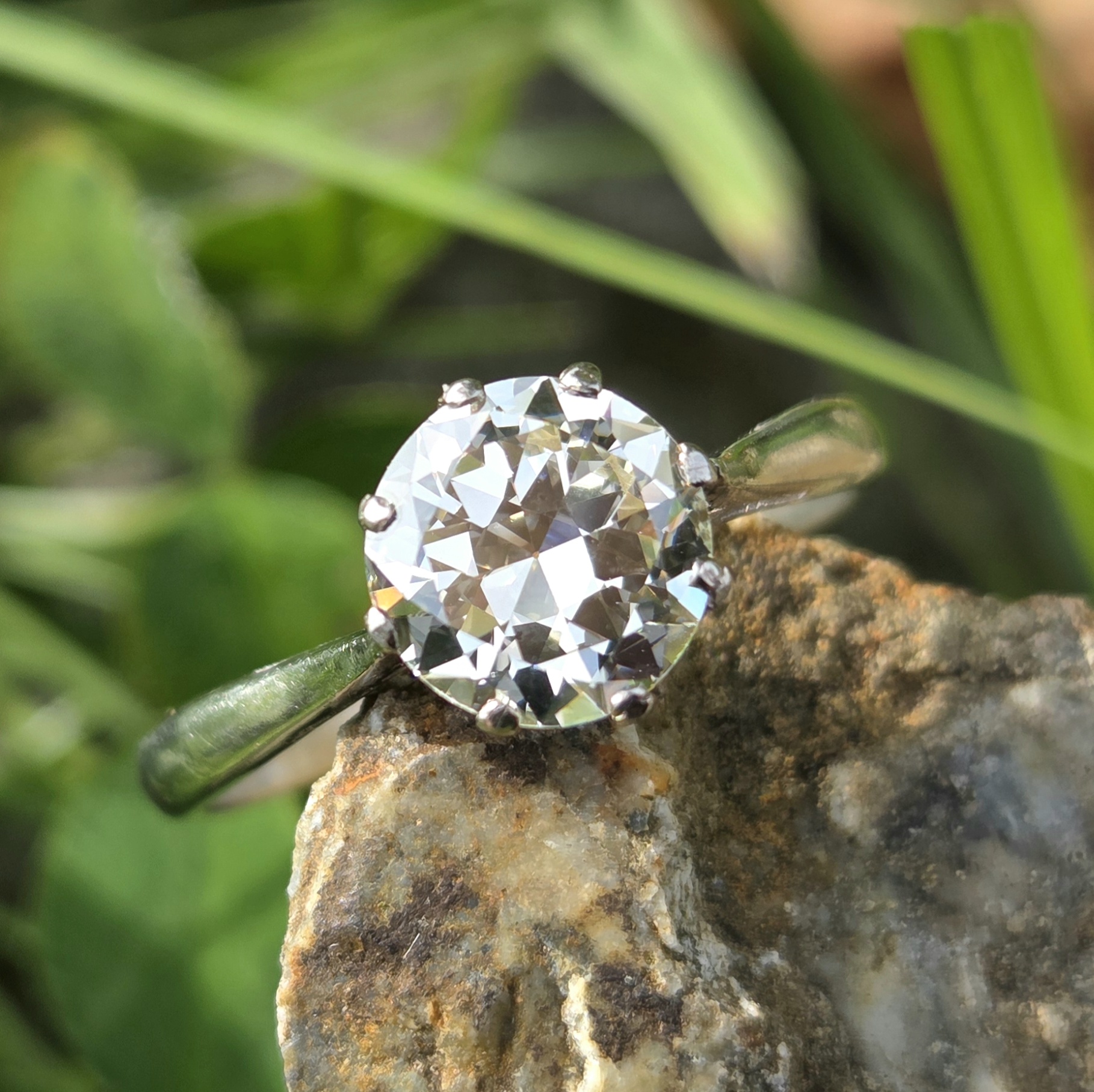 Stunning Transitional cut Diamond Solitaire - Image 11