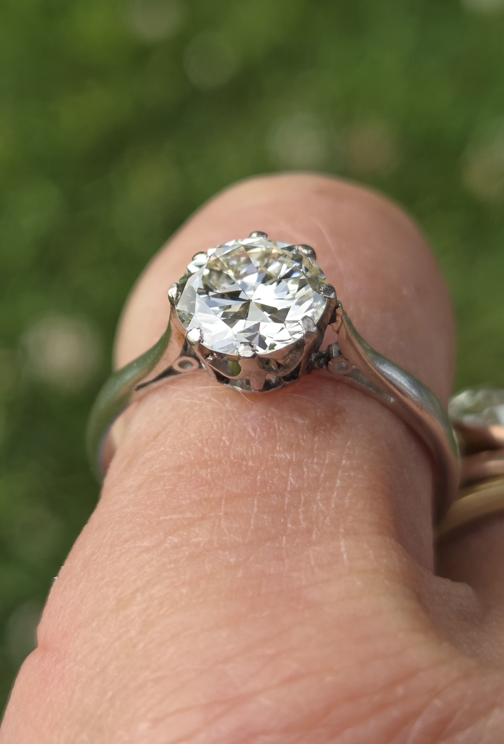Stunning Transitional cut Diamond Solitaire - Image 9