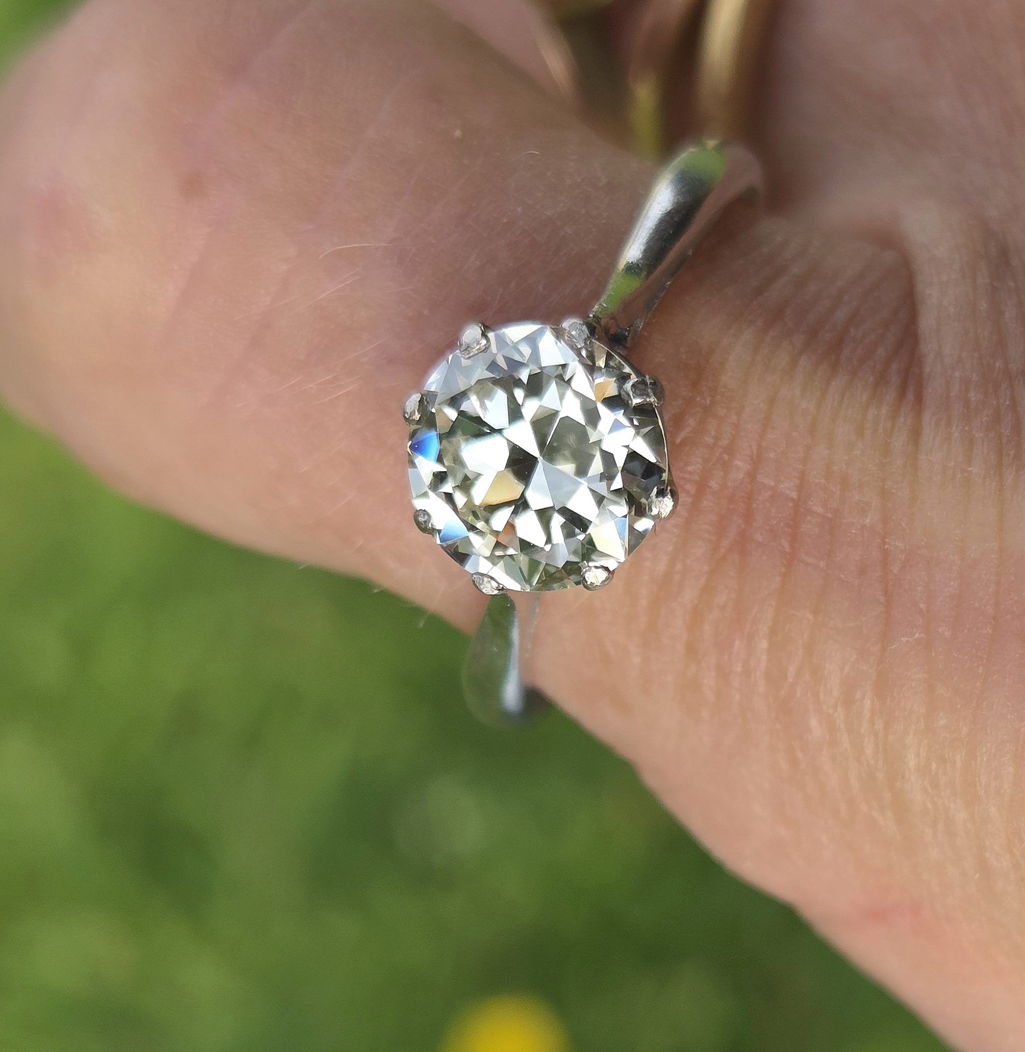 Stunning Transitional cut Diamond Solitaire - Image 8
