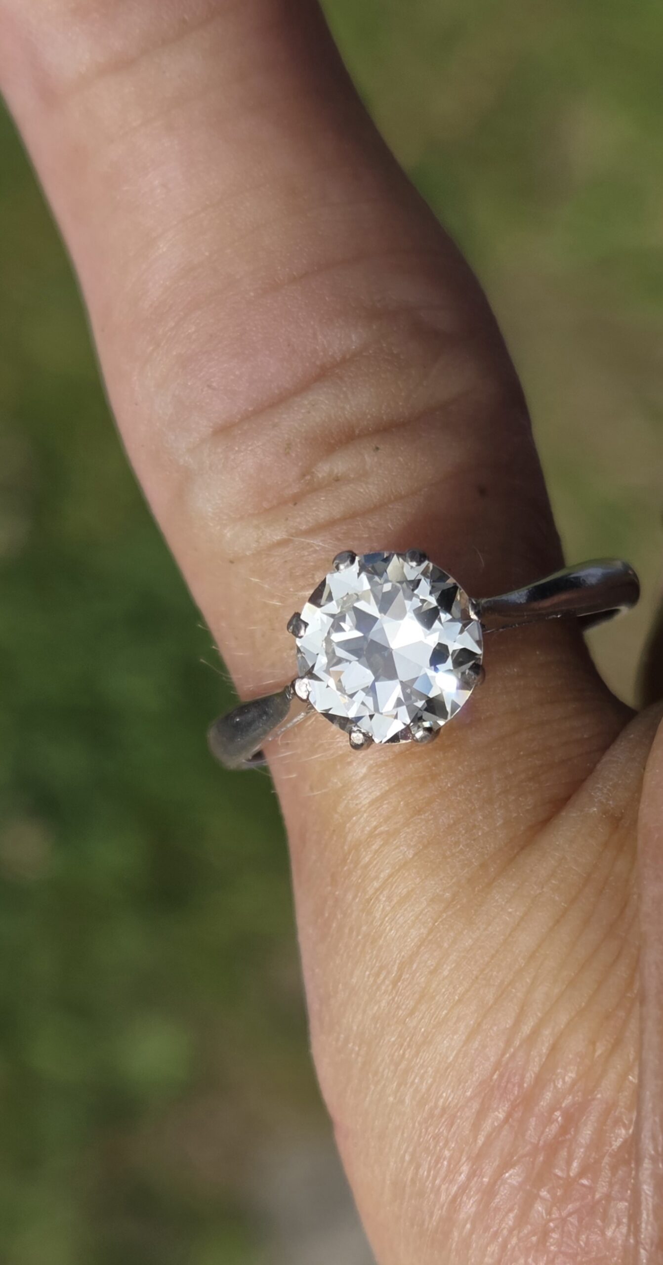 Stunning Transitional cut Diamond Solitaire - Image 6