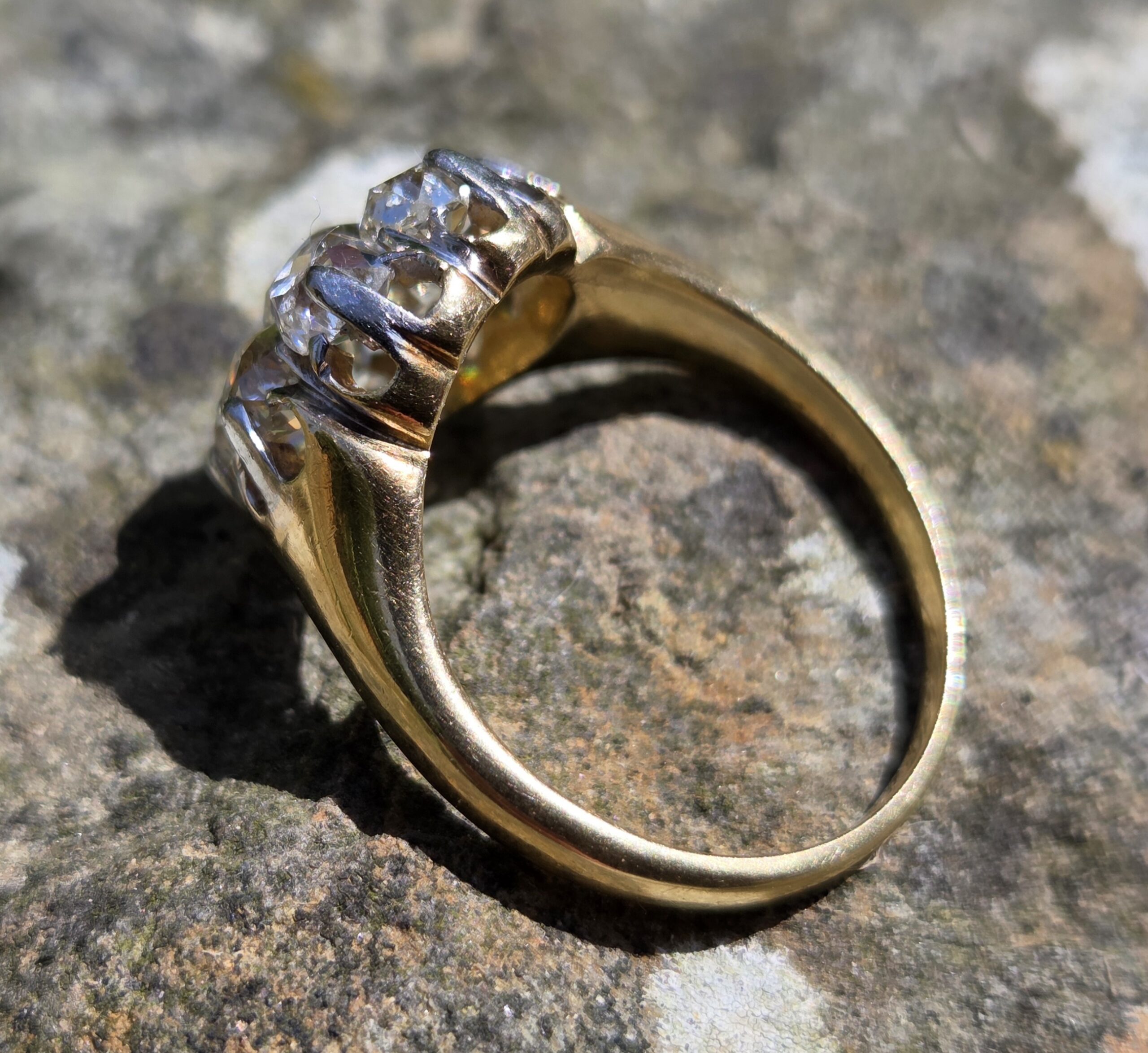 An Incredible Victorian Old Mine cut Diamond Cluster ring - Image 4