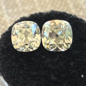 GIA 2.03ct Old Mine cut Diamond & 2.01ct. Matching pair.