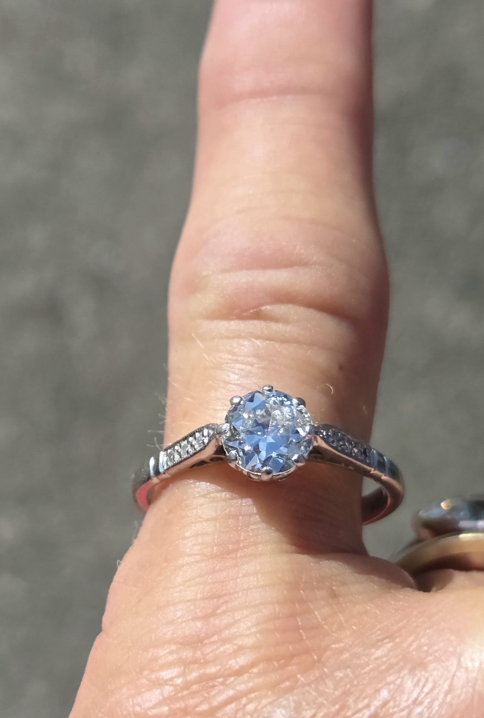 Pretty 1ct Old cut Diamond Solitaire - Image 6
