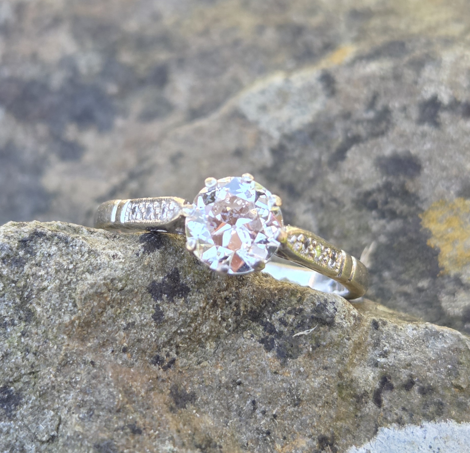 Pretty 1ct Old cut Diamond Solitaire - Image 2