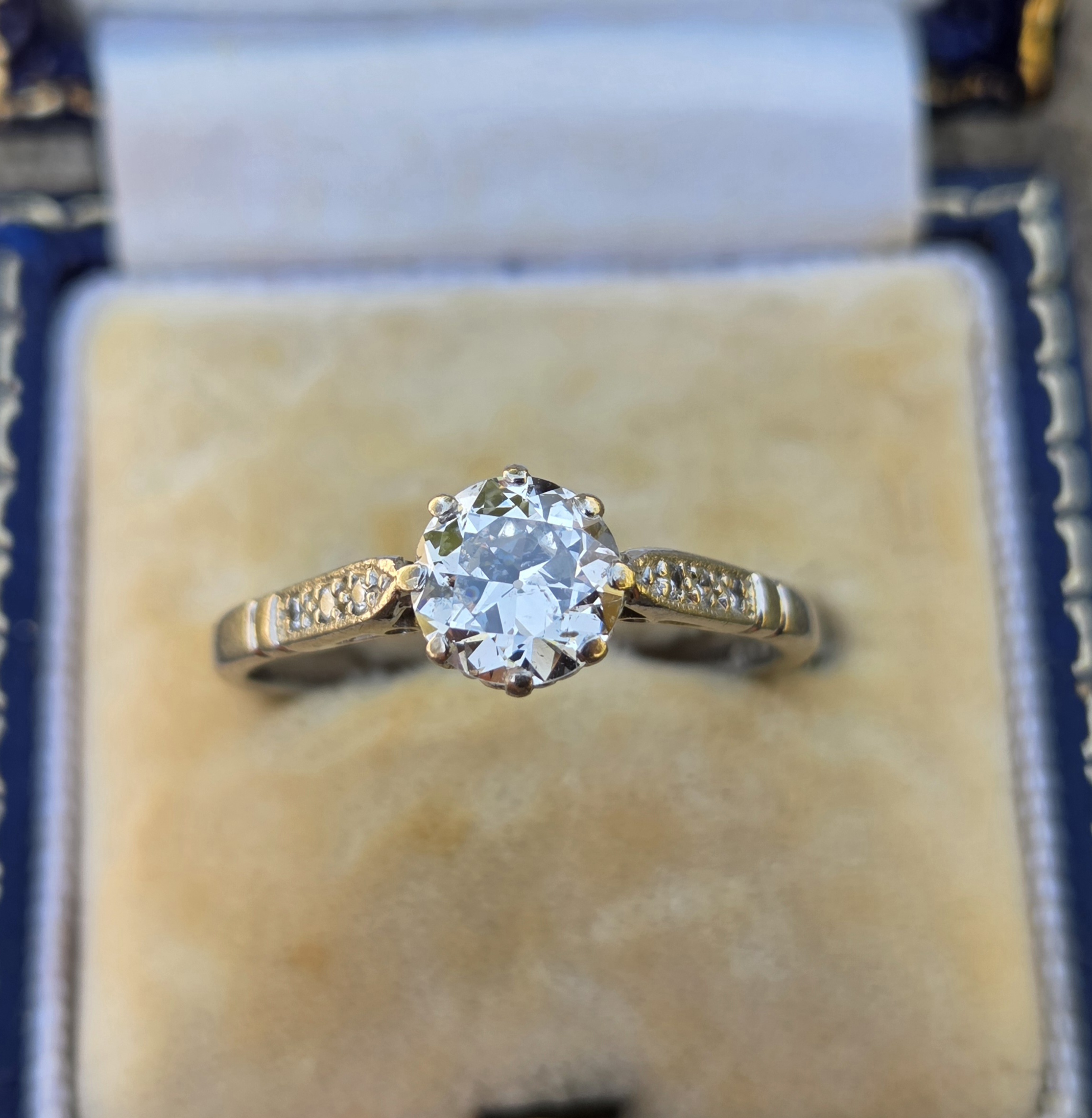 Pretty 1ct Old cut Diamond Solitaire