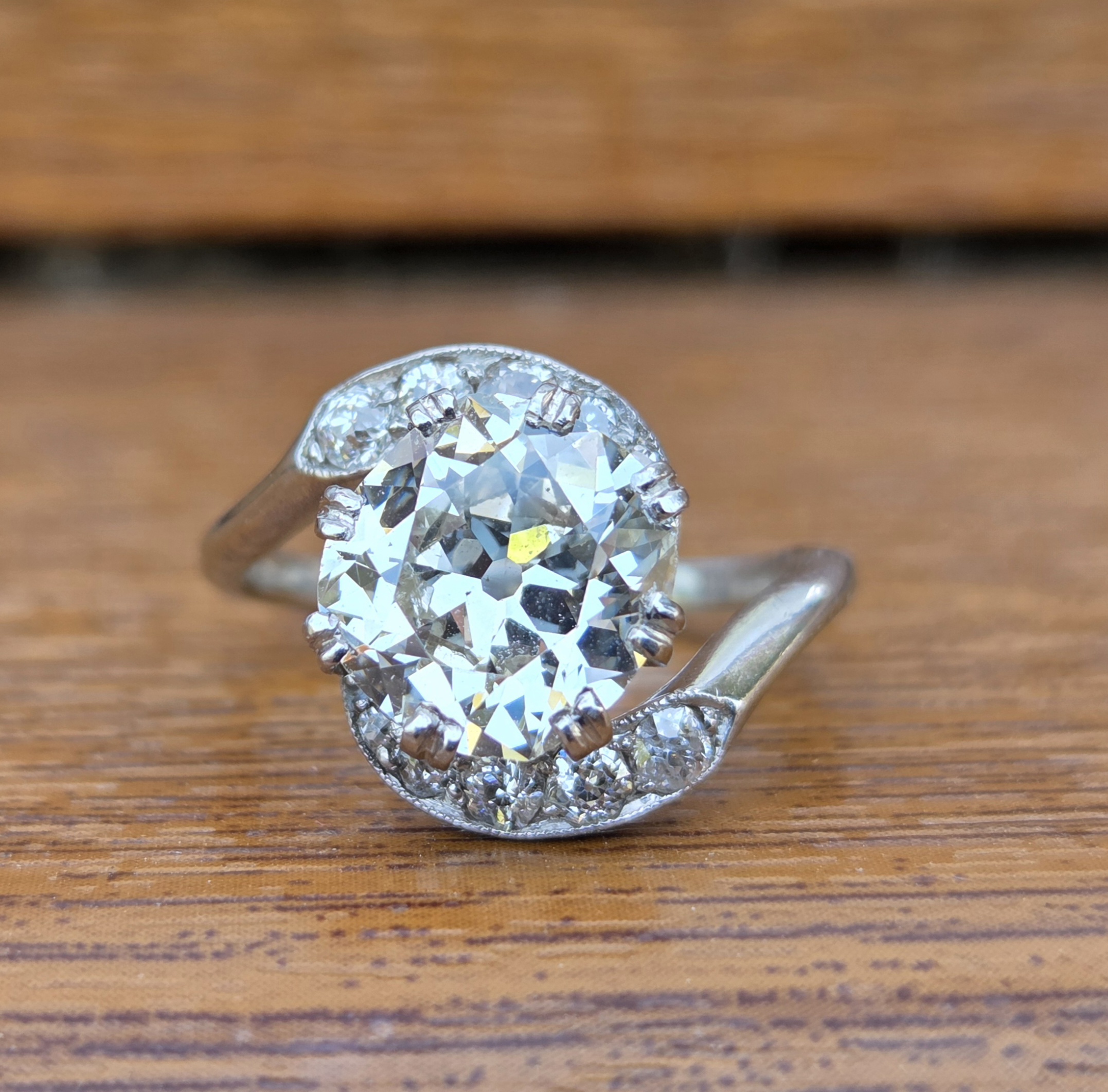 Fabulous 2ct + Old Mine cut solitaire