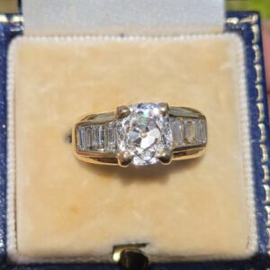 An incredible Old Mine cut Diamond Solitaire.
